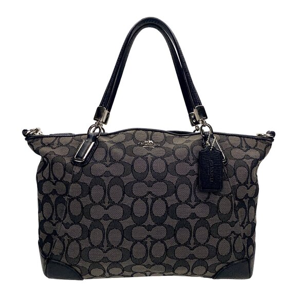 Coach Handbags - COACH Signature Kelsey Satchel Smoke/Black Crossbody Bag